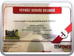 GENPOWER YETKİLİ SERVİS BELGESİ